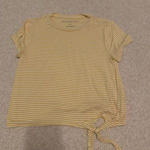 Yellow front tie soft tee
